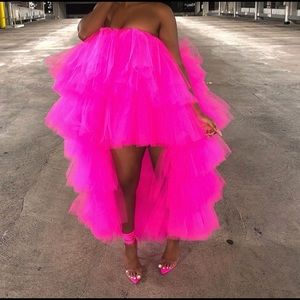 Pink tulle dress/skirt